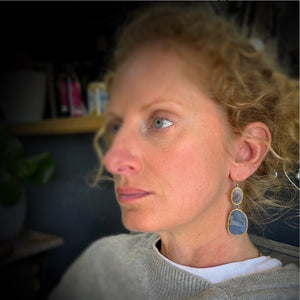 Labradorite and Dendrite Opal earrings