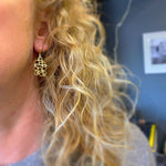 Sapphire and diamond bubble earrings