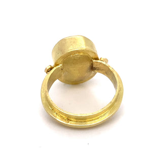 Oval Cubic Zirconia Ring with Diamonds