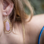 Pink Peruvian Opal earrings