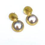 Pink Pearl Cup earrings
