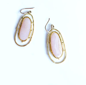 Pink Peruvian Opal earrings