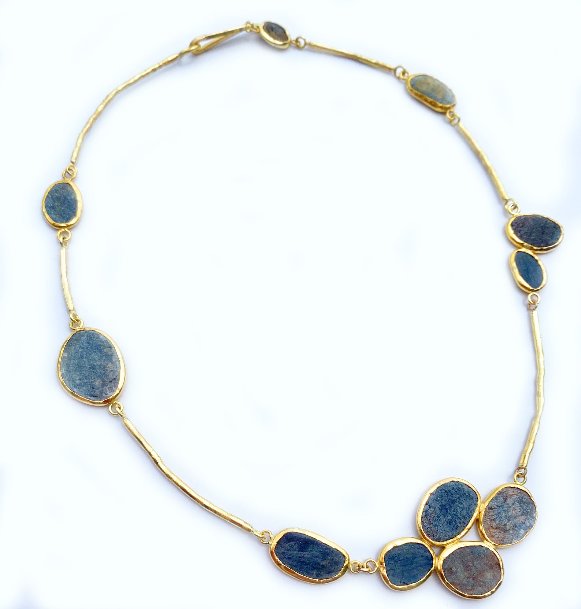 Slate cluster necklace