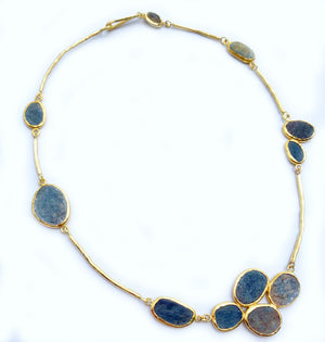 Slate cluster necklace