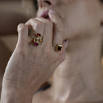 Rhodolite garnet ring
