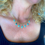 Persian turquoise circles necklace