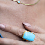 Turquoise Circles Ring
